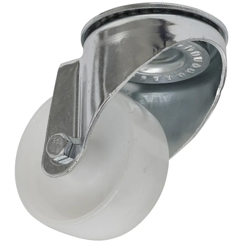 Sealey Bolt Hole Swivel Castor White 80mm