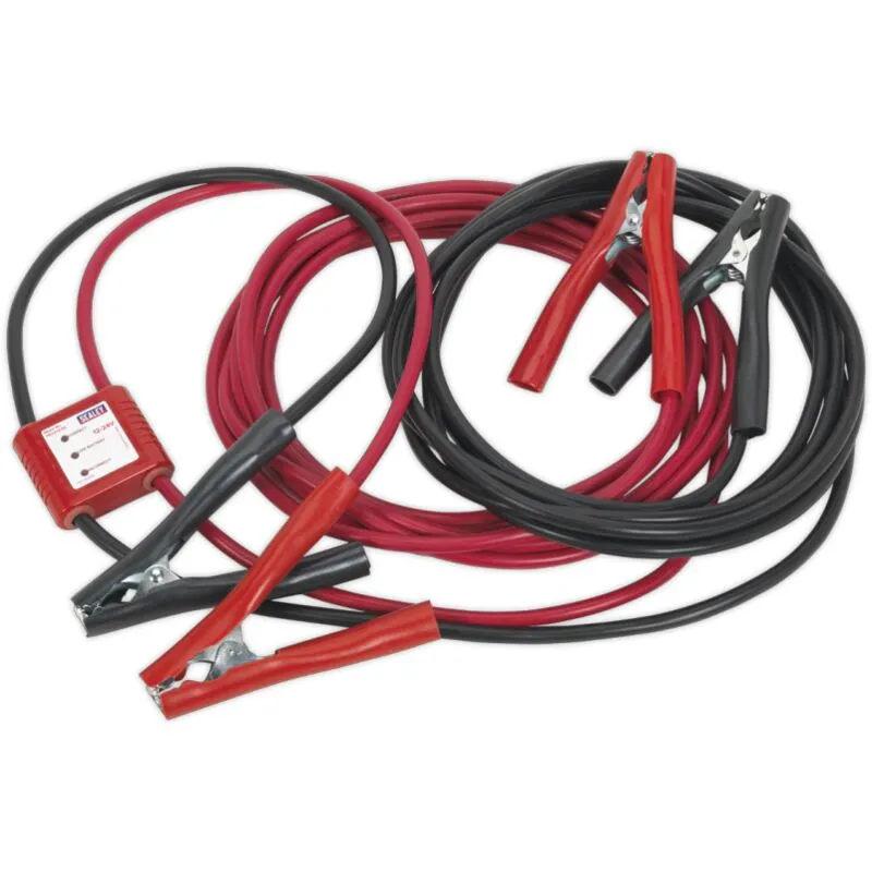 Sealey Booster Cables 25mm� x 7m 450A with 12/24V Electronics Protection Proj/12/24