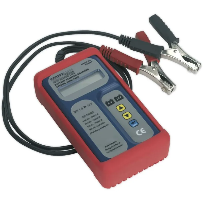 Sealey BT2002 Digital Battery & Alternator Tester 6-12V Battery 6,...