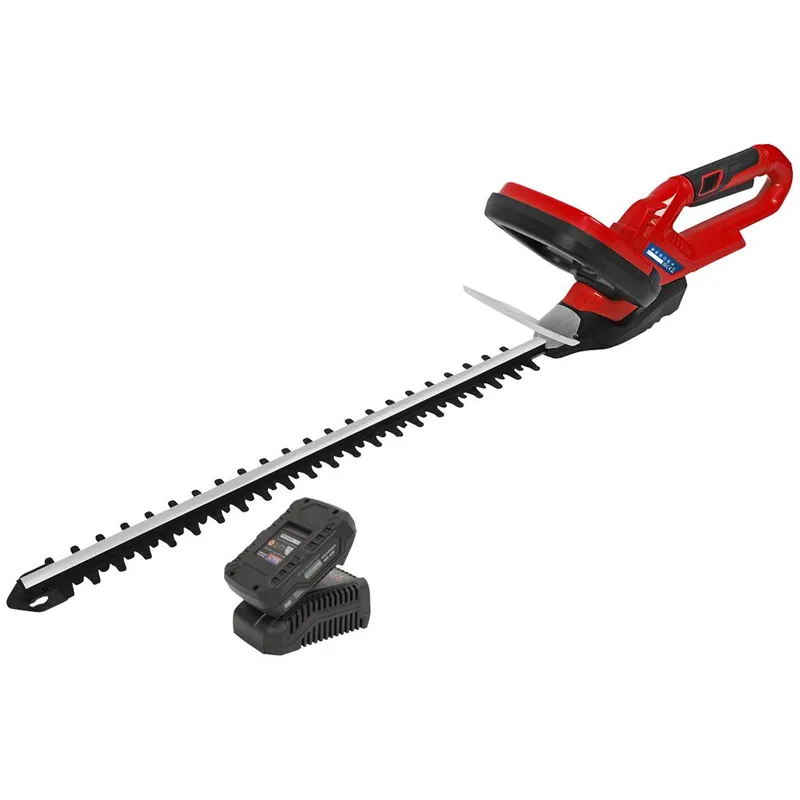 Sealey CHT20V 20v Cordless Hedge Trimmer 520mm 1 x 2ah Li-ion Battery Charger