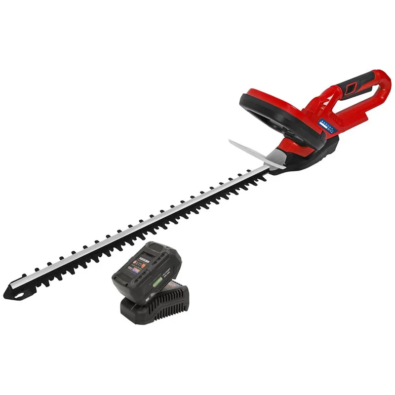 Sealey CHT20V 20v Cordless Hedge Trimmer 520mm 1 x 4ah Li-ion Battery Charger