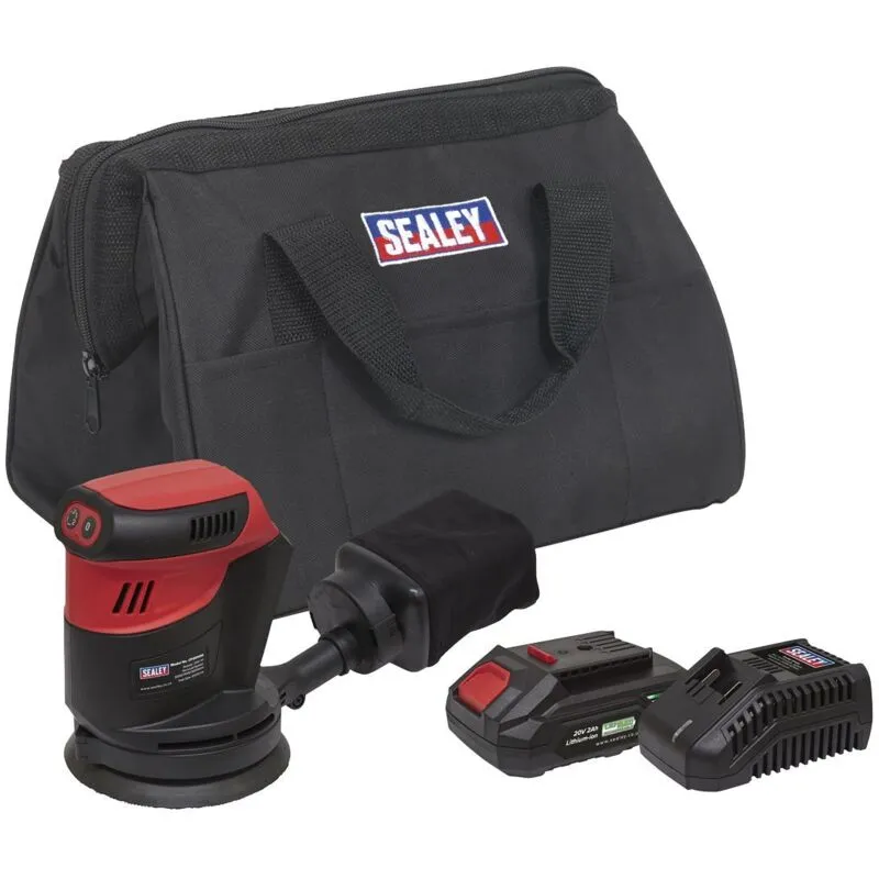 Sealey - Cordless Orbital Palm Sander Kit �125mm 20V 2Ah SV20 Series CP20VOSKIT1