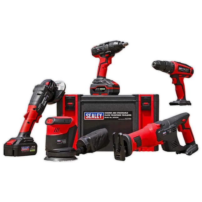 Sealey CP20VCOMBO2 CP20V Series 5 x 20V Cordless Tool Combo - 2 Ba...