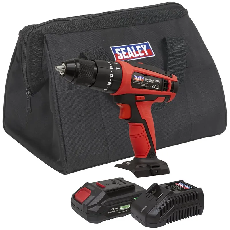Sealey - CP20VDDKIT1 SV20 Series 13mm Cordless Combi Drill Kit 20V 2Ah