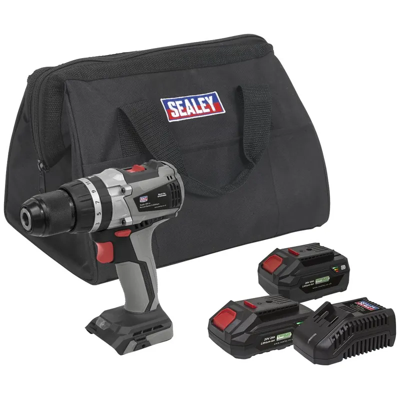Sealey - Brushless Combi Drill Kit �13mm 20V SV20 Series - 2 Batteries CP20VDDXKIT