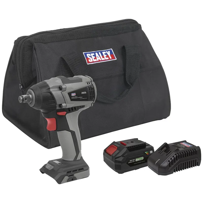 Sealey CP20VIWXKIT1 Brushless Impact Wrench Kit 1/2"Sq Drive 20V S...
