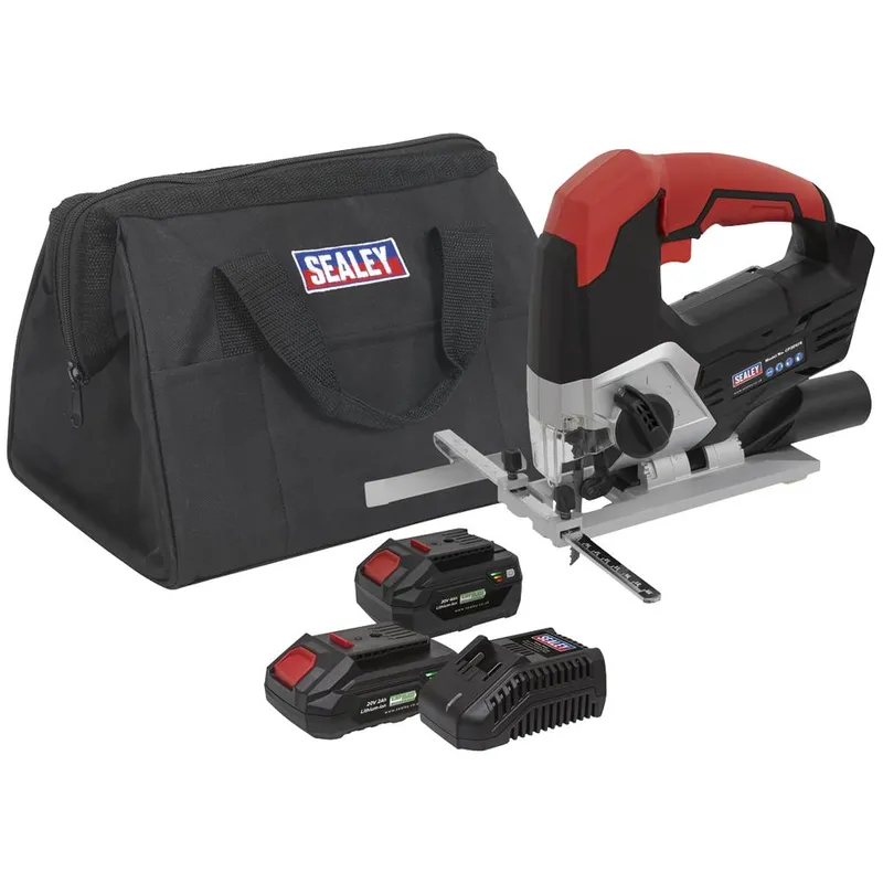 Sealey - Cordless Jigsaw Kit 20V SV20 Series 2 Batteries CP20VJSKIT