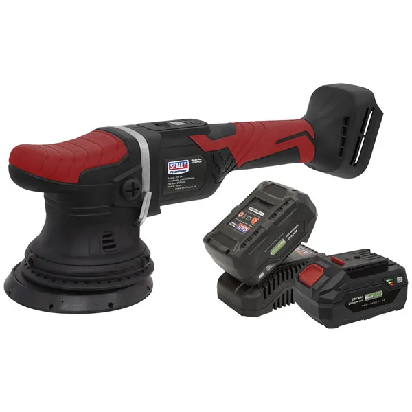 Sealey CP20VOPKIT2 Cordless Orbital Polisher Kit 20V SV20 Series Ø...