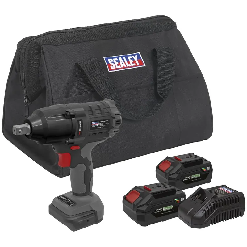 Sealey CP20VPIWKIT Brushless Impact Wrench Kit 1/2"Sq Drive 700Nm ...