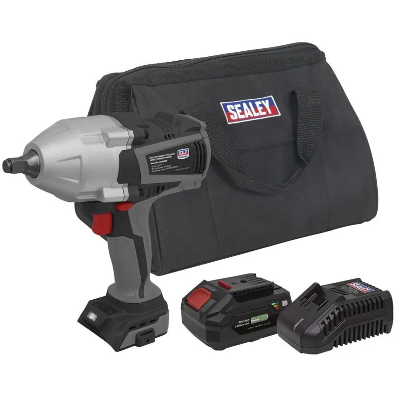 Sealey - CP20VXIWKIT Premier SV20 Series Cordless Impact Wrench Kit 20V 4Ah