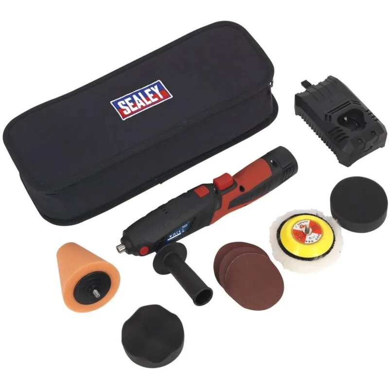 Sealey CP2812V Cordless Mini Sander/Polisher Kit Ø75mm 12V Lithium-ion
