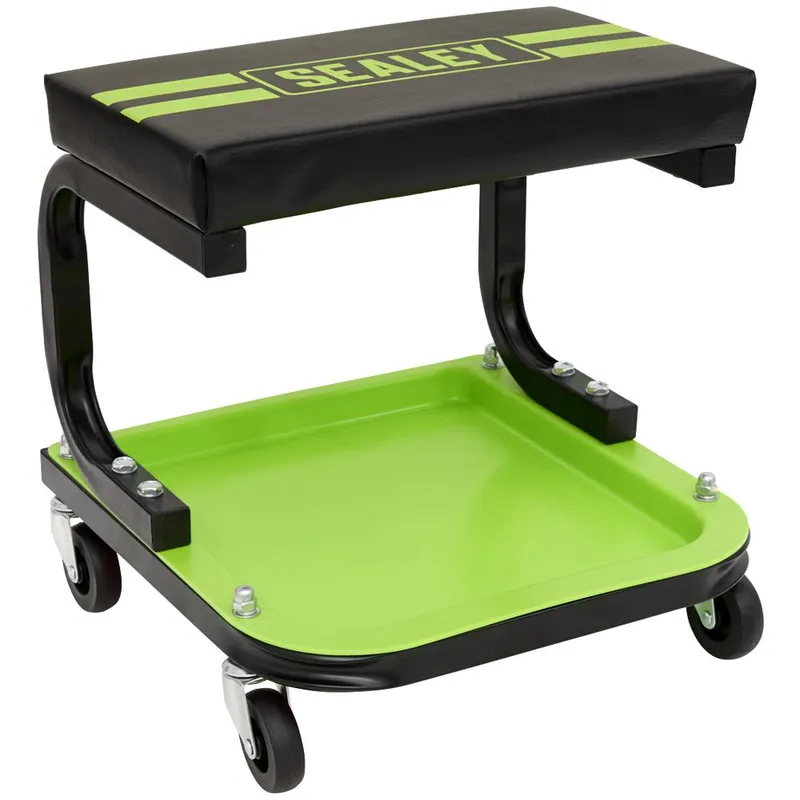 Sealey Mechanic's Utility Seat Deluxe - Hi-Vis Green SCR9HV