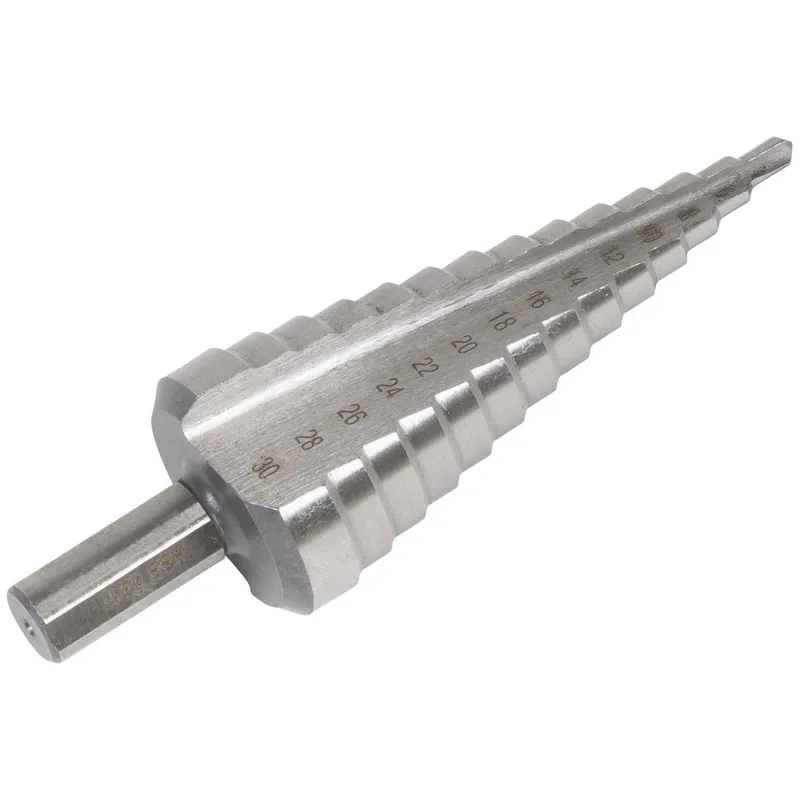 Sealey AK4745 Hss 4341 Step Drill Bit 4-30mm Double Flute