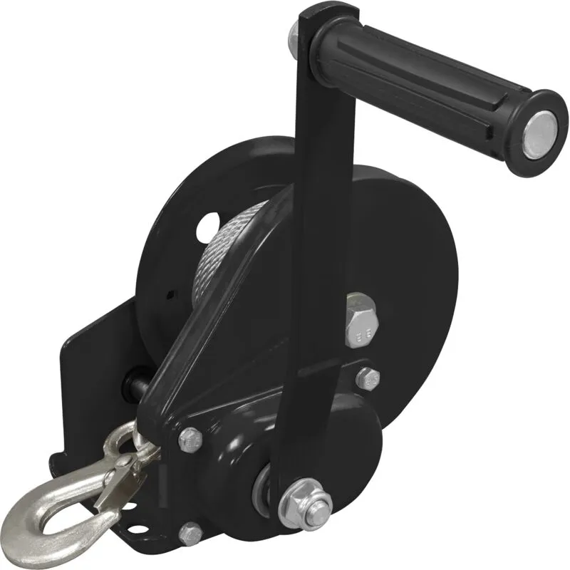 Sealey - GWC1200B Geared Hand Winch with Brake & Cable 540kg Capacity