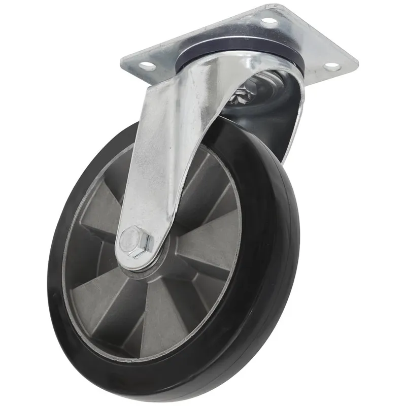 Sealey Heavy-Duty Rubber Swivel Castor Wheel 200mm