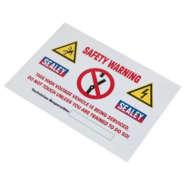 Sealey Hybridsign Hybrid/Electric Vehicle Warning Sign
