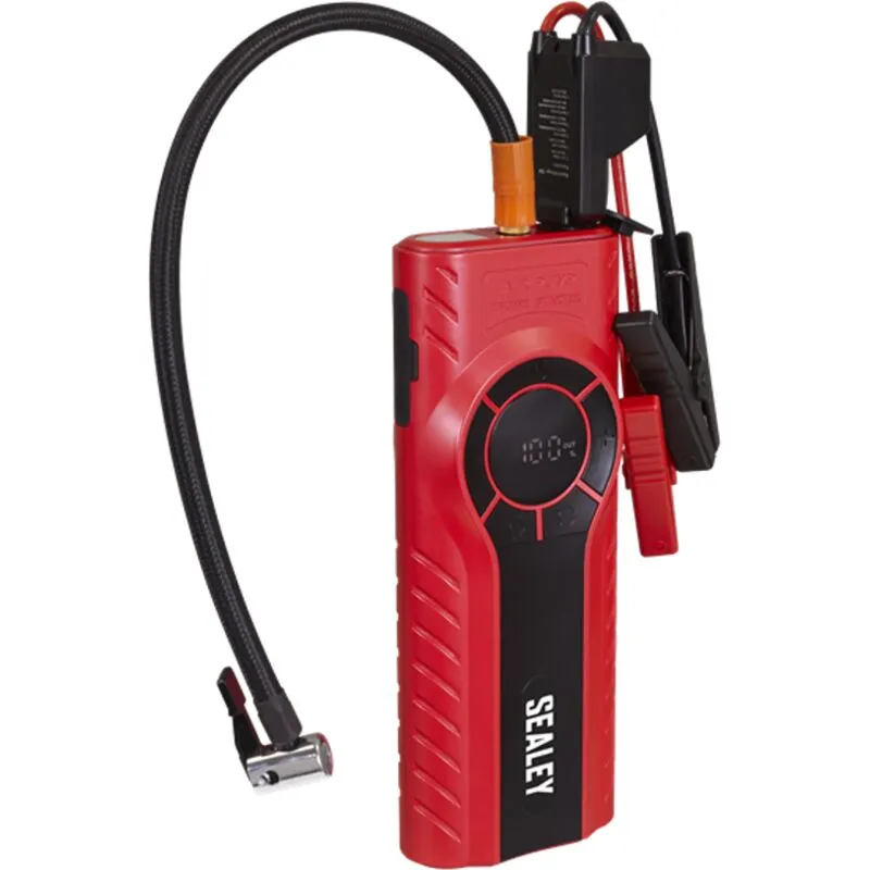 Sealey - Jump Starter & Tyre Inflator Cordless 12V Lithium 1200A In Case RS1200TI