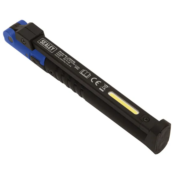 Sealey LED01G Rechargeable Slim Folding Pocket Light 2 Cob + 1 Smd...