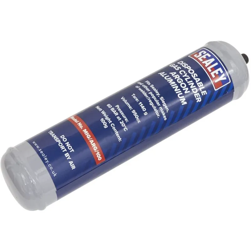 Sealey Mig/Arg/100 Gas Cylinder Disposable Argon 300g