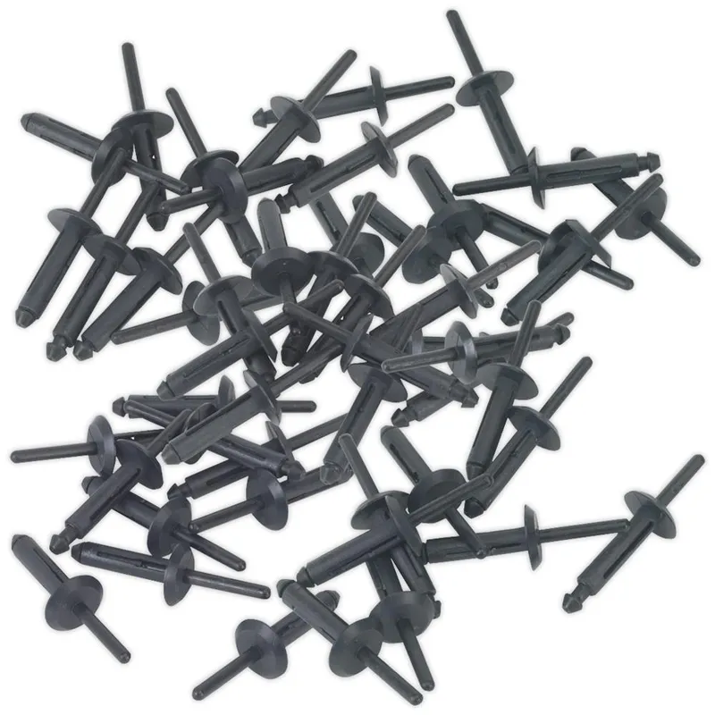 Sealey Plastic Rivets 6.3mm 25.2mm Pack of 50