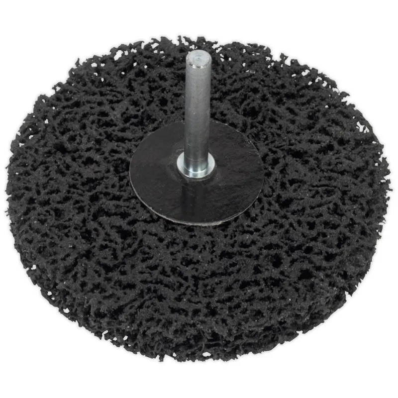Sealey Polycarbide Cleaning and Stripping Spindle Wheel 100mm 6mm Shank