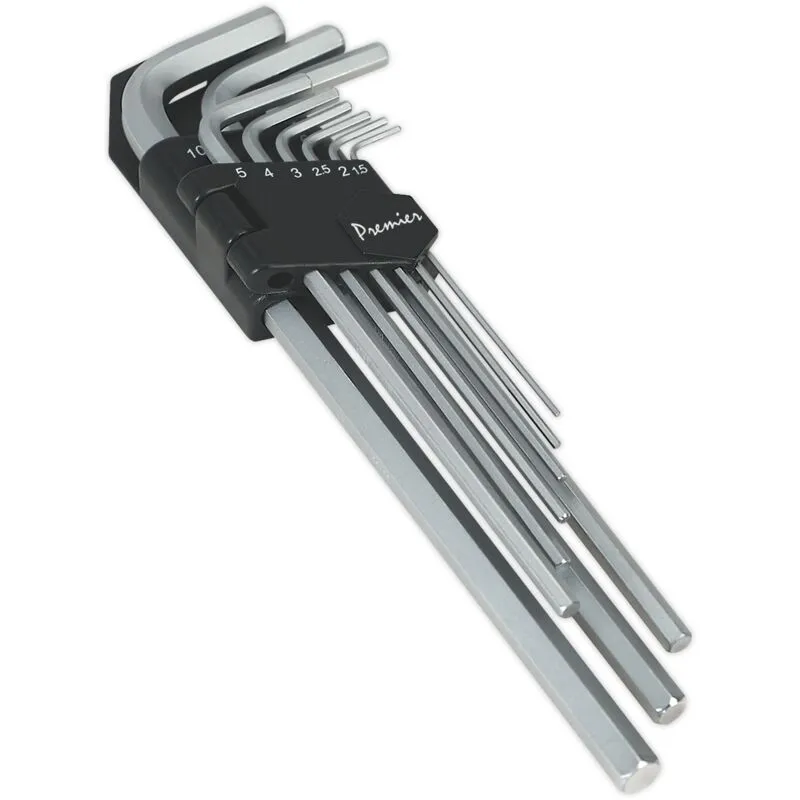 Sealey AK7137 Hex Key Set 9pc Extra-long Metric