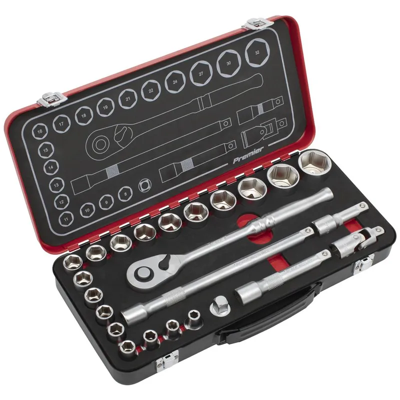 Sealey Premier Platinum Series 24 Piece 1/2" Drive Socket Set 1/2"