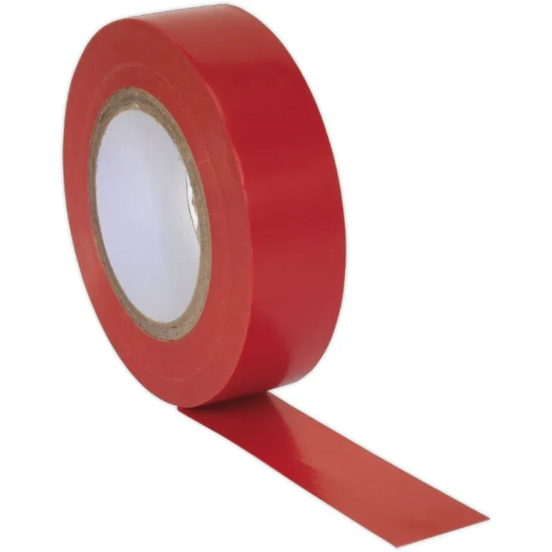 Sealey Pvc Insulating Tape 19mm x 20m, Red - Pack of 10 ITRED10
