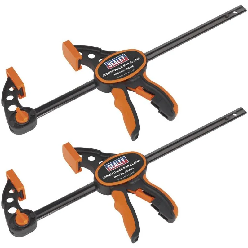 Sealey - QBC3002 Quick Bar Clamp Set 300mm 2pc