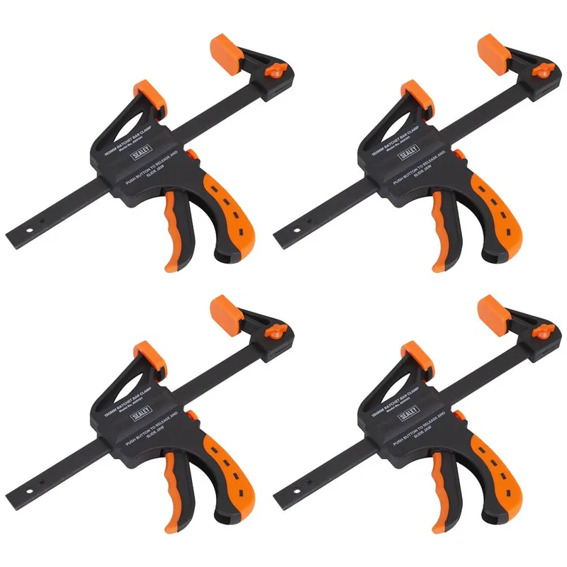 Sealey Ratchet Bar Clamp Set 150mm 4pc AK61014