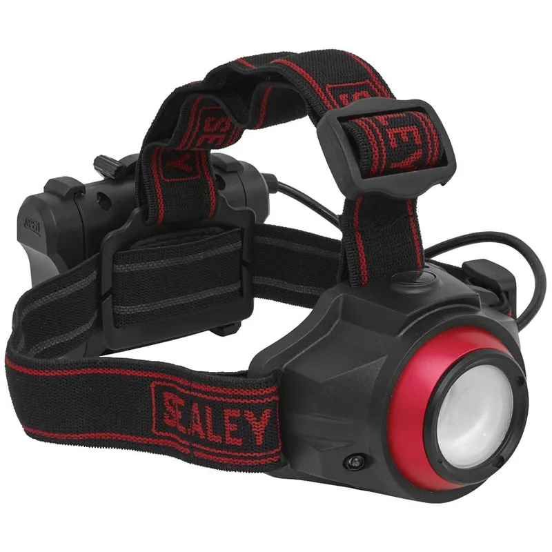 Sealey Rechargeable Cob LED Auto Sensor Head Torch Black