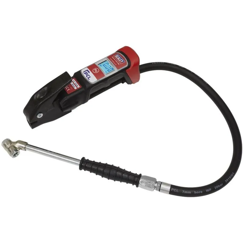 Sealey - SA37/96B pcl Anodised Digital Tyre Inflator with Twin Push-On Connector