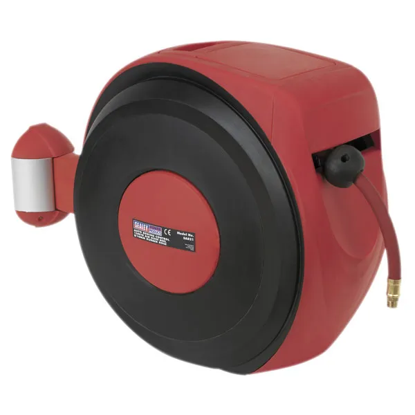 Sealey Auto Rewind Control Air Line Hose Reel 10mm 15m