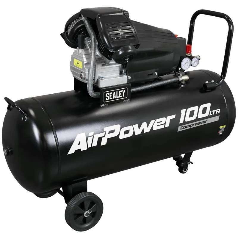 Sealey SAC10030VA V Twin Direct Drive Air Compressor 100 Litre 240v