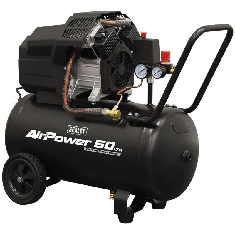 Sealey SAC5002 V-Twin Oil Free Direct Drive Air Compressor 50 Litre 240v
