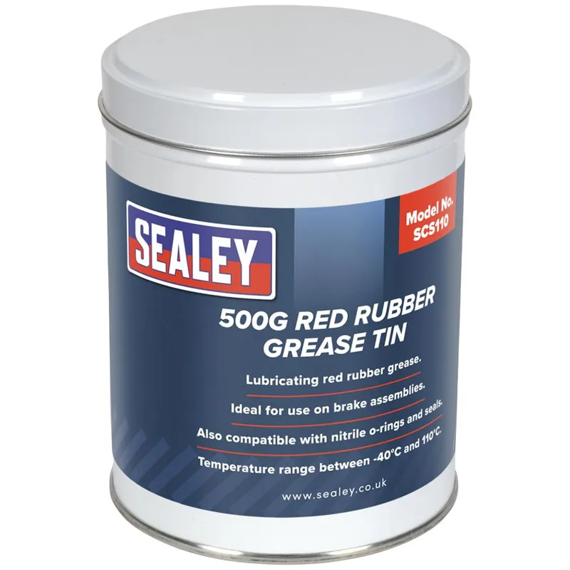 Sealey SCS110 Red Rubber Grease Tin 500g