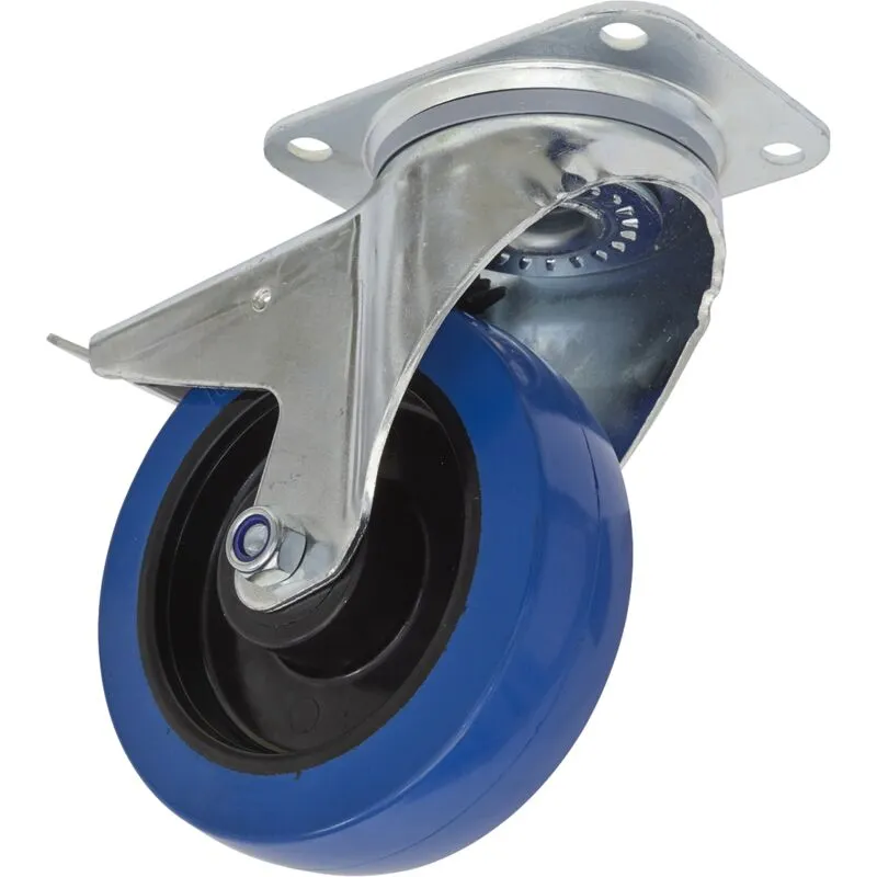 Sealey - SCW3160SPL 160mm Castor Wheel with Swivel Plate & Total Lock