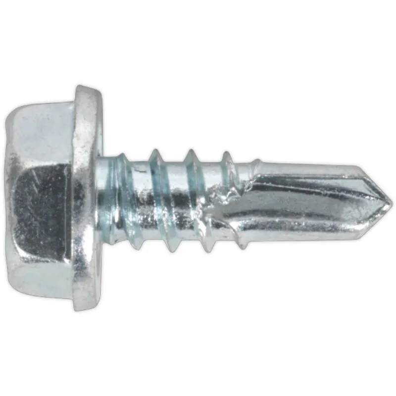 Sealey SDHX4813 Self Drilling Screw 4.8 x 13mm Hex Head Zinc Din 7...