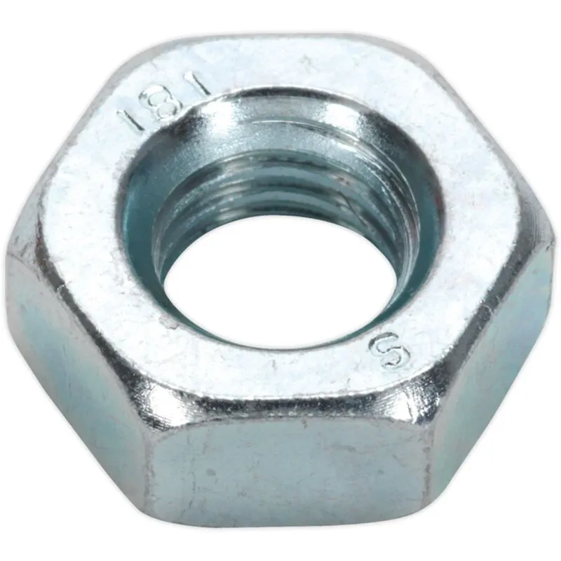 Sealey - SN10 Zinc Plated Steel Nut M10, din 934 - Pack of 100
