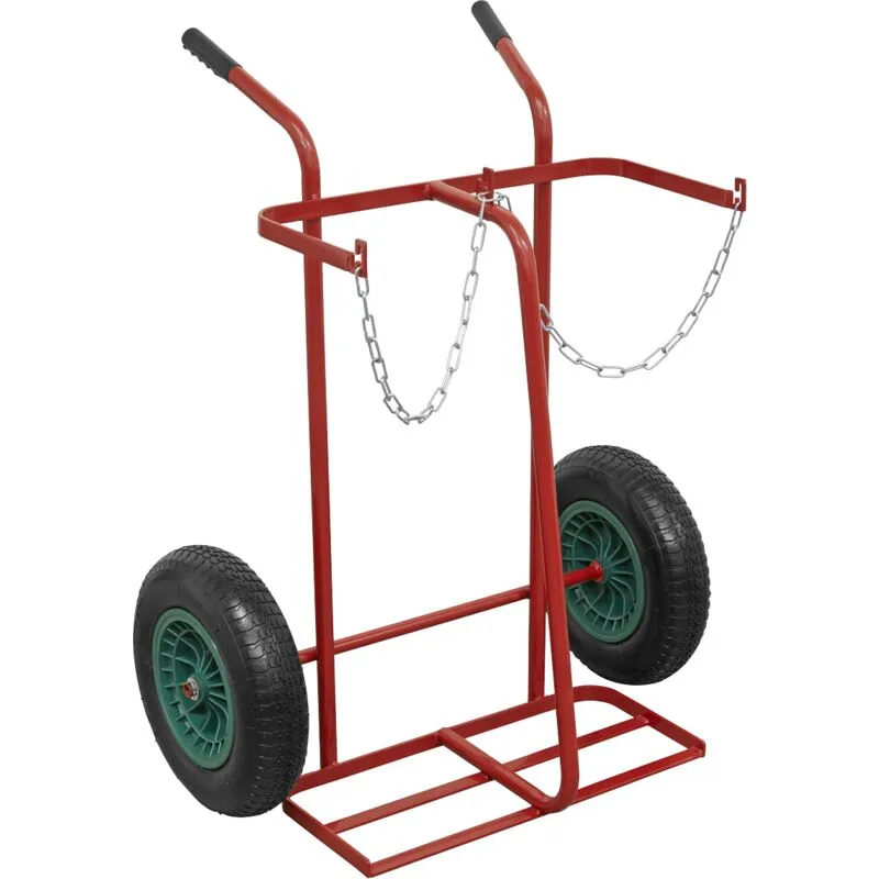 Sealey - ST28P Welding 2-Bottle Trolley with Pneumatic Tyres