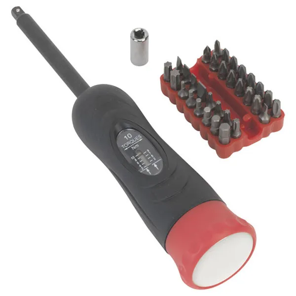 Sealey - STS100 Premier Digital Torque Screwdriver Set 1/4''Sq Drive 2-10Nm 34pc