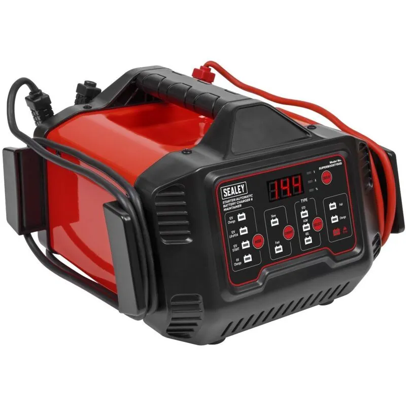 Sealey - SUPERBOOST150D 6/12V Automatic Battery Charger & Maintainer 150A Starter/15A
