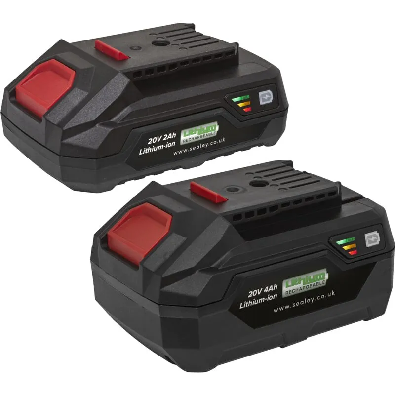 Sealey - SV20 Series Power Tool Battery 20V 2Ah & 4Ah - Pack of 2 BK24
