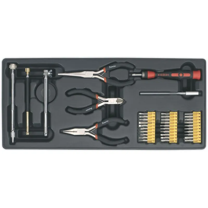 Sealey TBT17 38 Piece Precision & Pick-Up Tool Set in Tool Tray