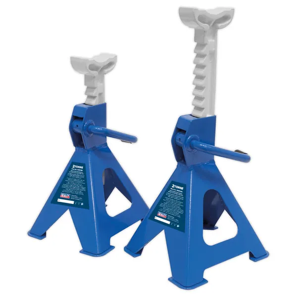 Sealey VS2002HV Axle Stands (Pair) 2tonne Cap /Stand Ratchet Type ...