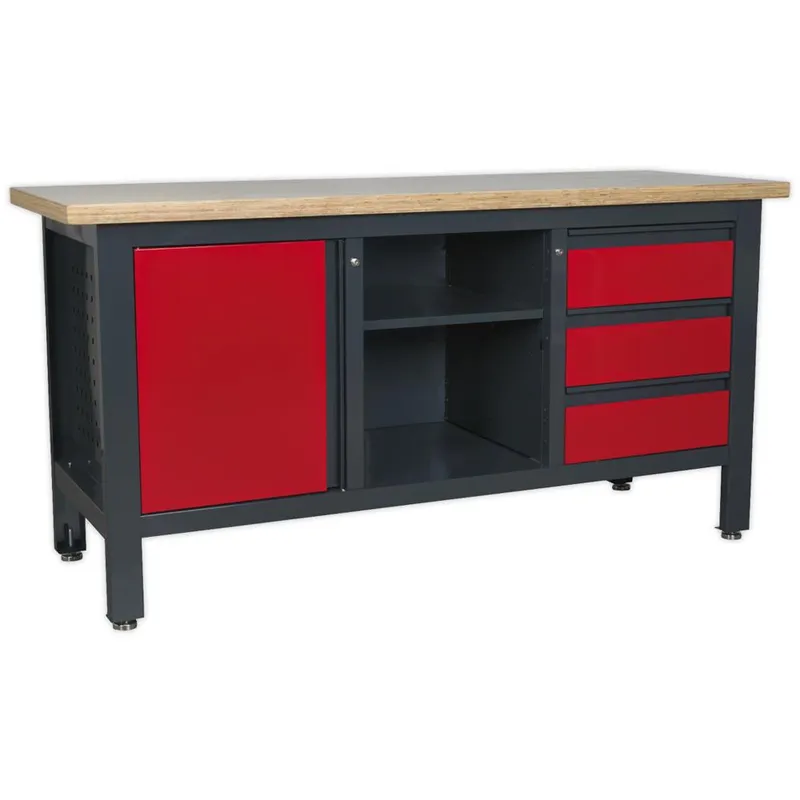 Sealey AP1905B 3 Drawer & 1 Cupboard Workstation