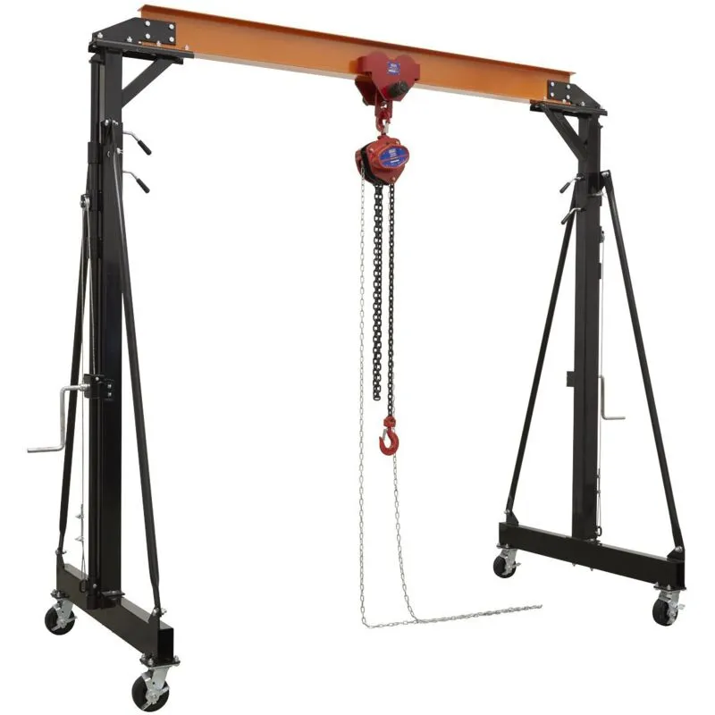 Sealey Portable Adjustable Gantry Crane 2 Tonne
