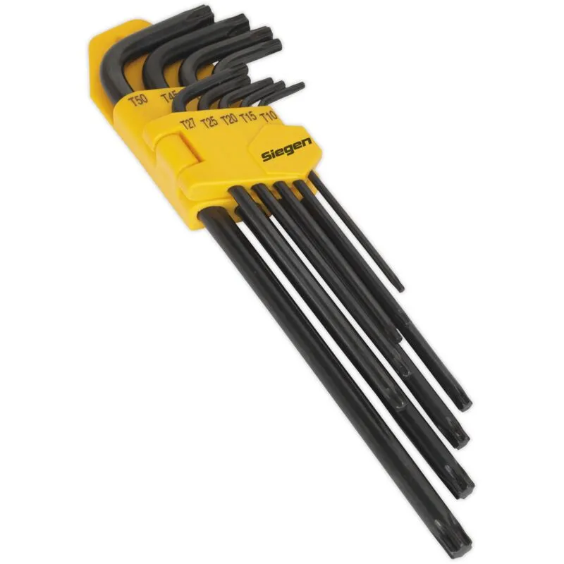 Siegen 9 Piece Long Tri-Star Key Set