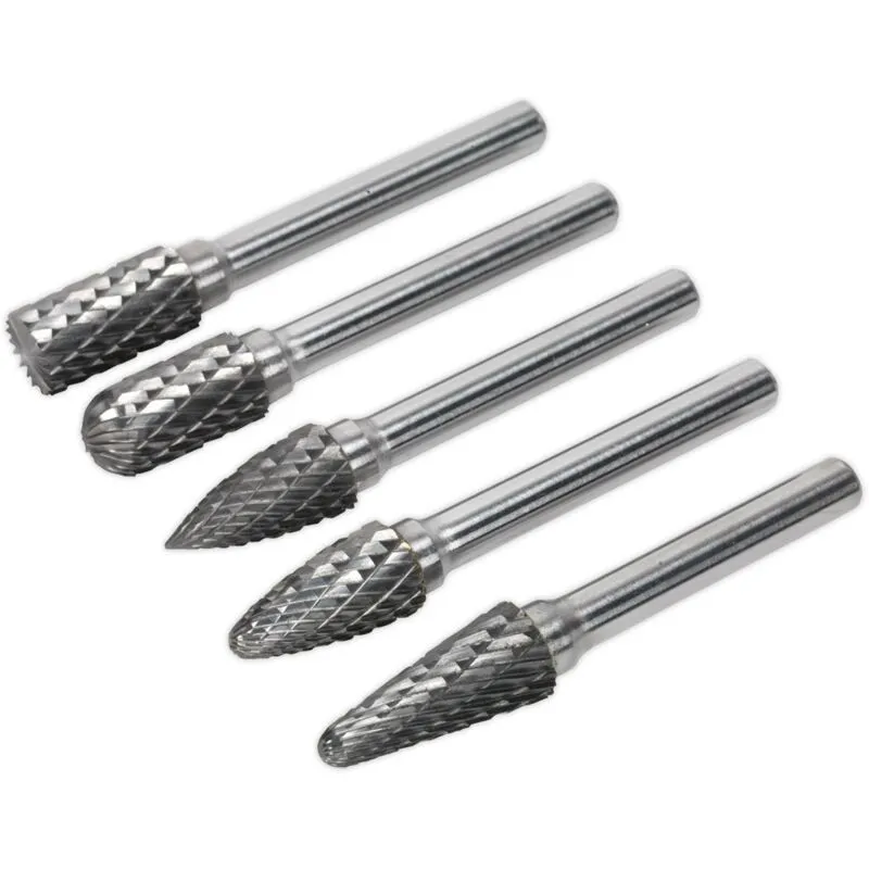 Sealey 5 Piece Tungsten Carbide Rotary Burr Set