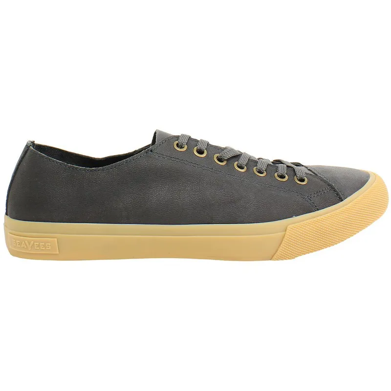 Seavees Men's Army Issue Low Lace-Up Black Smooth Leather Shoes Size: 9 Black 9